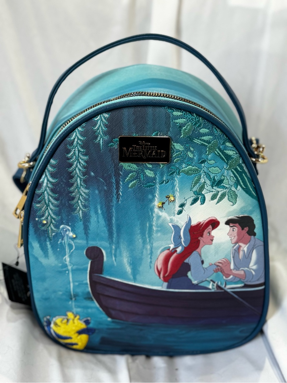 NWT Bioworld Disney The Little Mermaid light up mini backpack(missing strap)